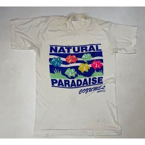 VTG Natural Paradise Fish Souvenir Graphic T-shirt Women Medium Single Stitch